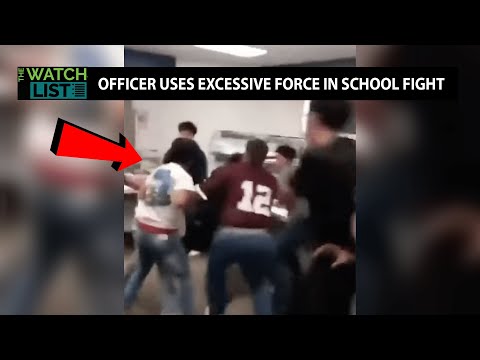 Texas Police Officer Slams Student During Cafeteria Fight