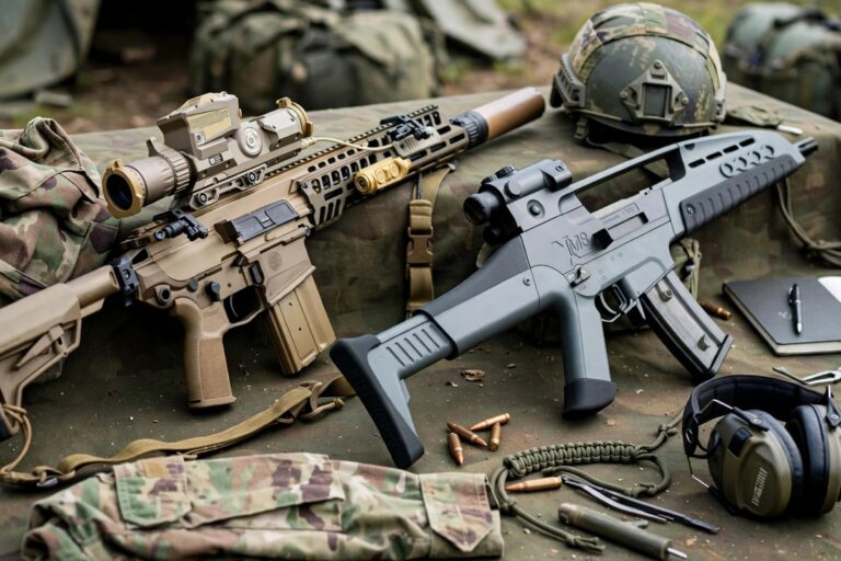 U.S. Army M7 rifle and XM8 carbine