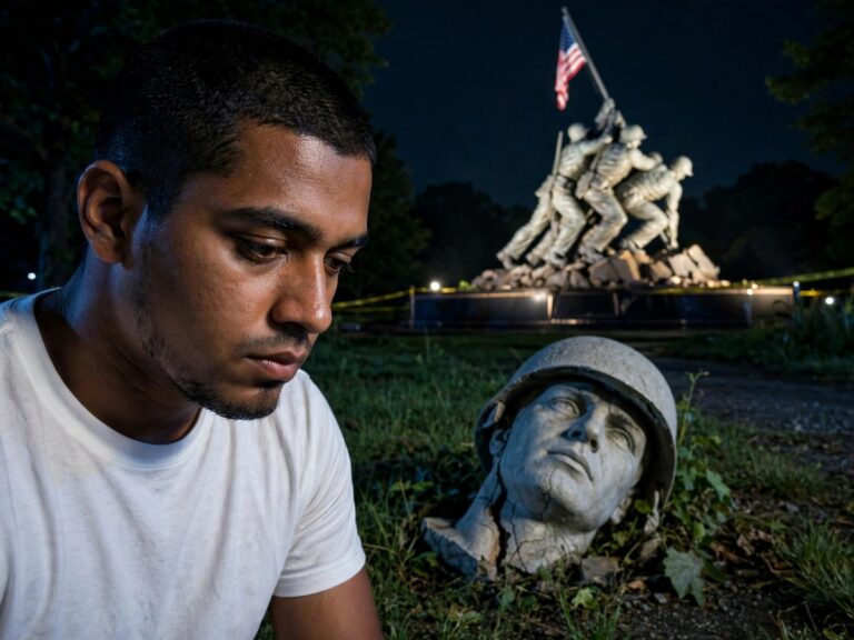 Historic Iwo Jima statue in Quantico damaged after an alleged sledgehammer attack
