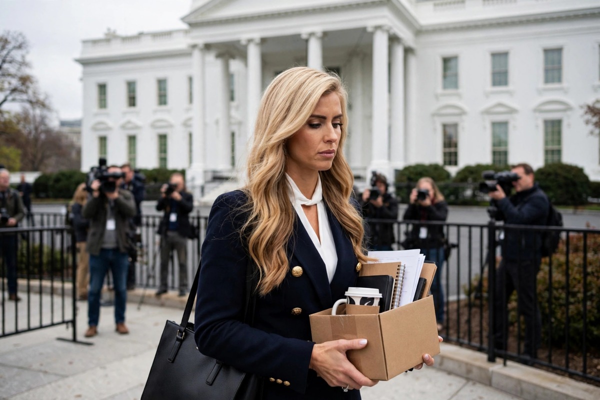 Katie Zacharia, who is leaving the White House press secretary position