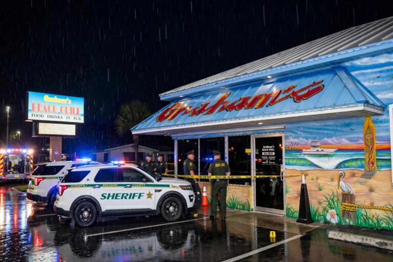 Walter Butler shooting outside a Cocoa Beach restaurant